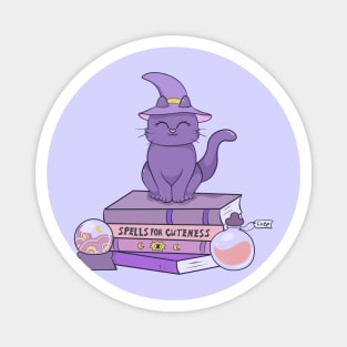 Halloween purple kitty Magnet